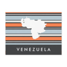 Venezuela Map: Modern Stripes