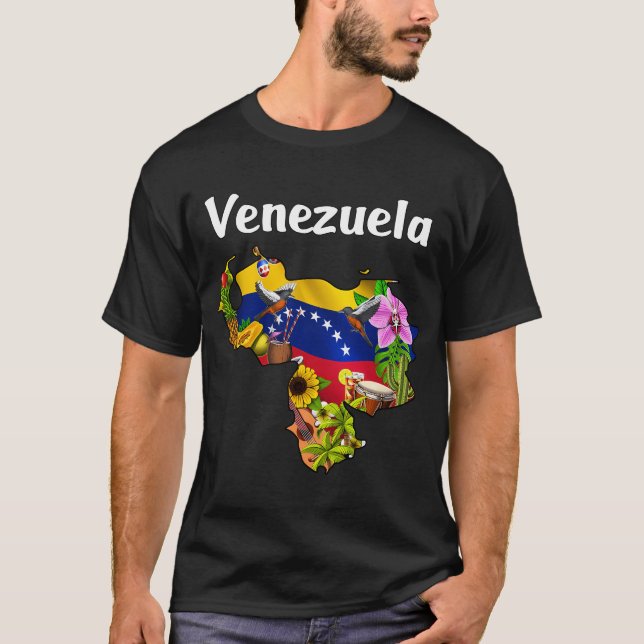 Venezuela Map T-Shirt (Front)