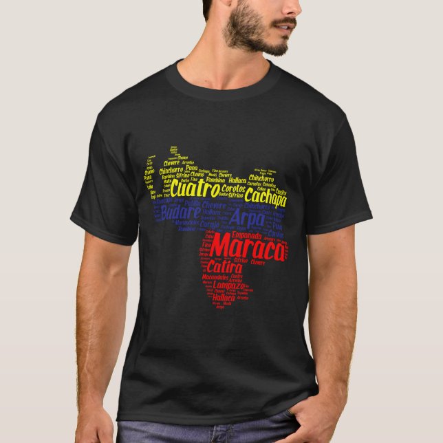 Venezuela Map Tricolor T-Shirt (Front)