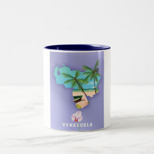 Venezuela map Two-Tone coffee mug