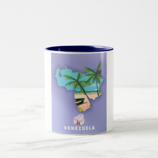 Venezuela map Two-Tone coffee mug