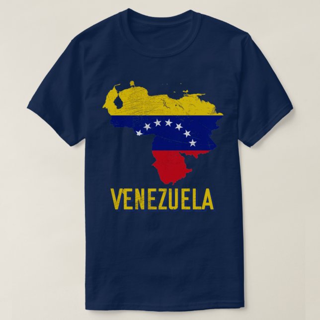 Venezuela Map Venezuelan Flag T-Shirt (Design Front)