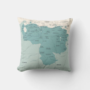 Venezuela Map - Vintage High Detailed vintage Illu Cushion
