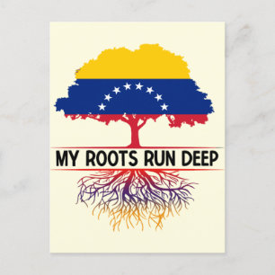 Venezuela My Roots Run Deep Venezuelan Pride  Postcard