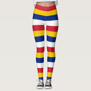 Venezuela National Flag Colours Horizontal Striped Leggings