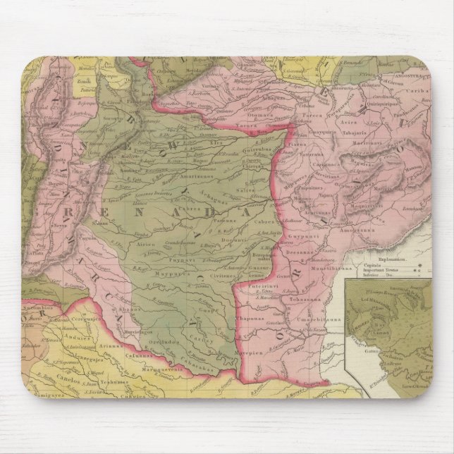 Venezuela, New Grenada and Equador Mouse Mat (Front)
