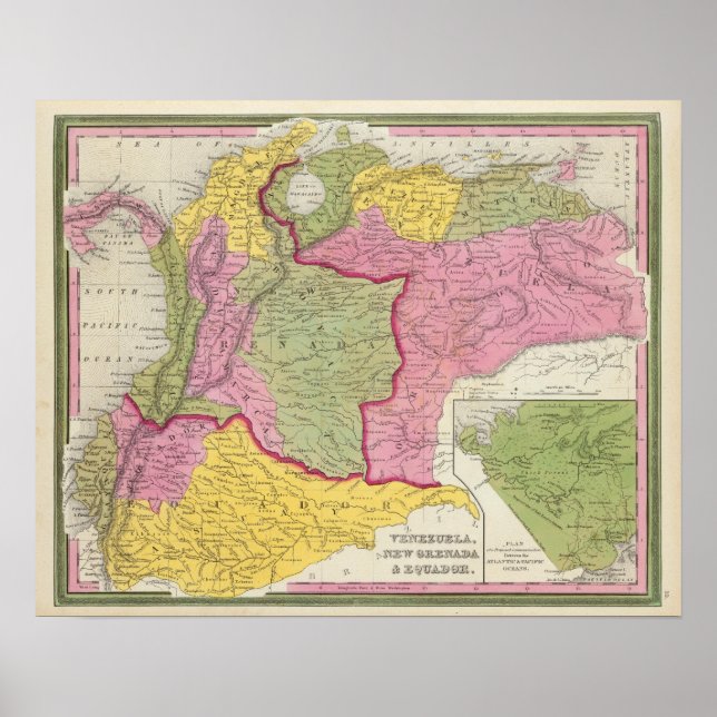 Venezuela, New Grenada & Equador Poster (Front)