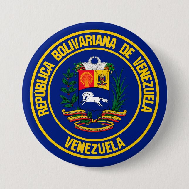 Venezuela Round Emblem 7.5 Cm Round Badge (Front)