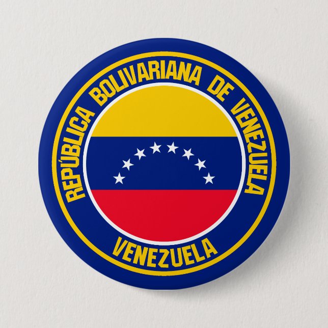 Venezuela Round Emblem 7.5 Cm Round Badge (Front)