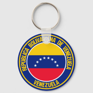 Venezuela Round Emblem Key Ring