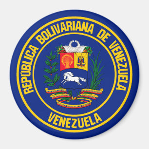 Venezuela Round Emblem Magnet
