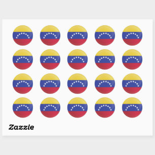 Venezuela Round Icon Flag  Classic Round Sticker