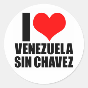 venezuela sin chaves classic round sticker