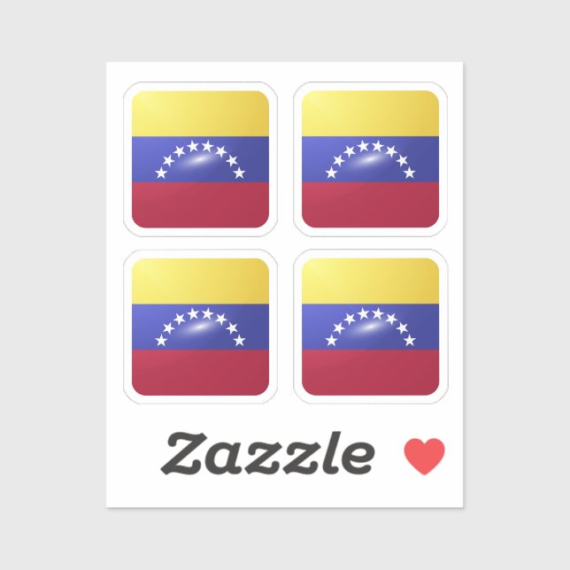 Venezuela square glossy flag (Sheet)