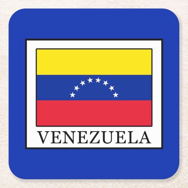 Venezuela Square Paper Coaster (Front)