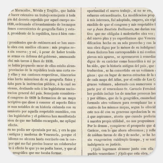 Venezuela Square Sticker (Front)