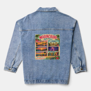 Venezuela Stamp Maracaibo Estado Zulia Tropical Tr Denim Jacket