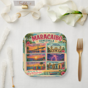 Venezuela Stamp Maracaibo Estado Zulia Tropical Tr Paper Plate