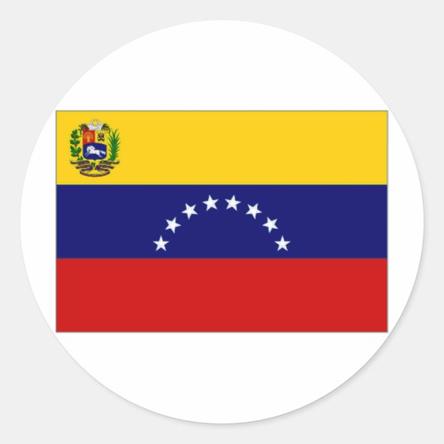 Venezuela State Flag Classic Round Sticker (Front)