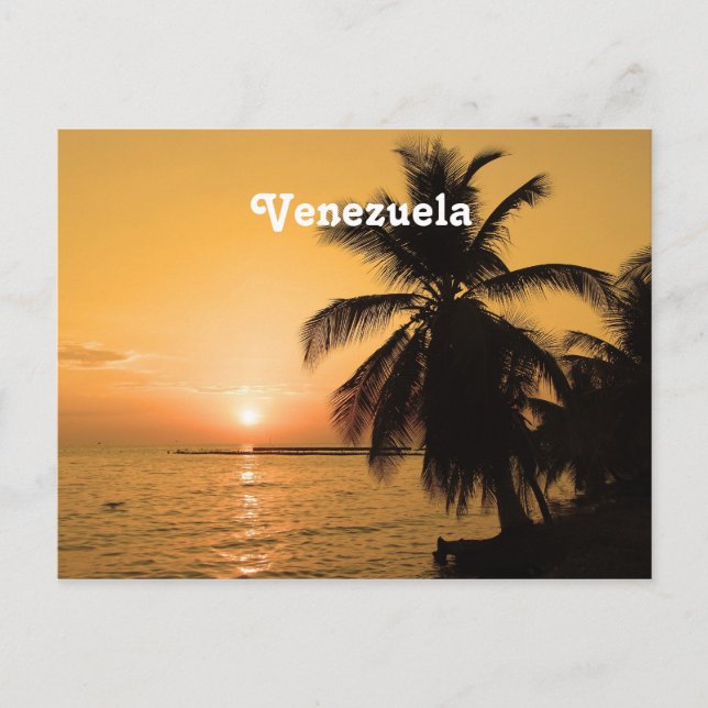 Venezuela Sunset Postcard (Front)