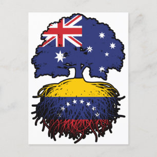 Venezuela Venezuelan Australian Australia Tree Postcard