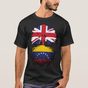 Venezuela Venezuelan British UK Tree Roots Flag T-Shirt