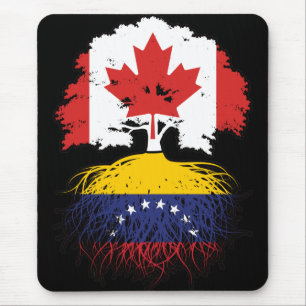 Venezuela Venezuelan Canadian Canada Tree Roots Mouse Mat