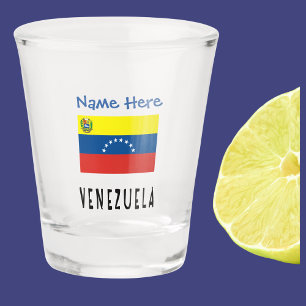 Venezuela Venezuelan Flag Blue Personalised Shot Glass