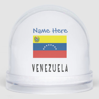 Venezuela Venezuelan Flag Blue Personalised  Snowglobe