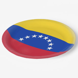 Venezuela Venezuelan Flag Paper Plate