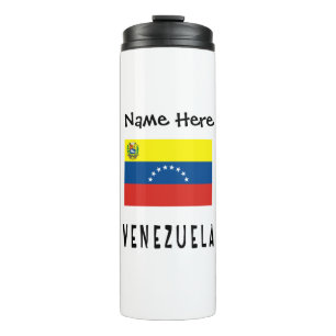 Venezuela Venezuelan Flag Personalised Name  Thermal Tumbler