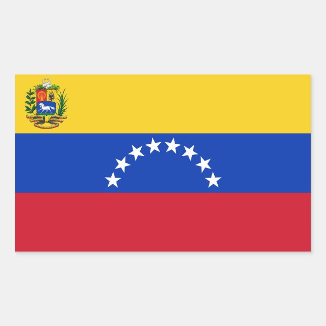 Venezuela/Venezuelan Flag Rectangular Sticker (Front)
