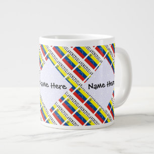 Venezuela Venezuelan Flag Tiled Personalised Large Coffee Mug
