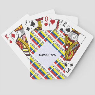 Venezuela Venezuelan Flag Tiled Personalised Playing Cards