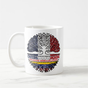 Venezuela Venezuelan French France Tree Roots Flag Coffee Mug