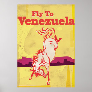 Venezuela vintage travel poster