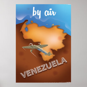venezuela vintage travel poster