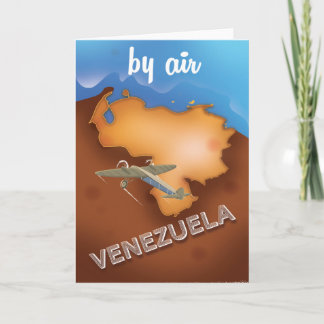venezuela vintage travel poster holiday card