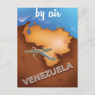 venezuela vintage travel poster postcard