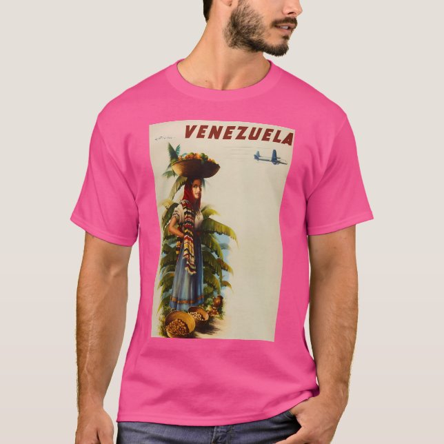 Venezuela Vintage Travel Poster T-Shirt (Front)