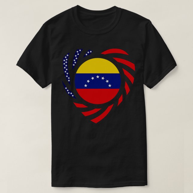 Venezuelan American Multinational Patriot Flag 7 S T-Shirt (Design Front)