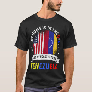 Venezuelan American Patriot Heart Is From Venezuel T-Shirt