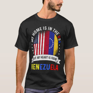 Venezuelan American Patriot Heart Is From Venezuel T-Shirt