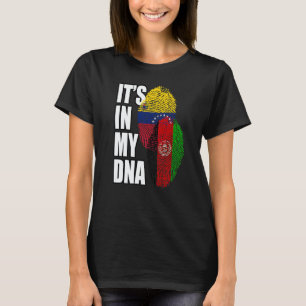 Venezuelan And Afghan Mix Dna Flag Heritage T-Shirt