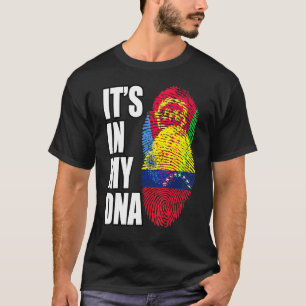 Venezuelan And Eritrean Mix DNA Flag Heritage T-Shirt