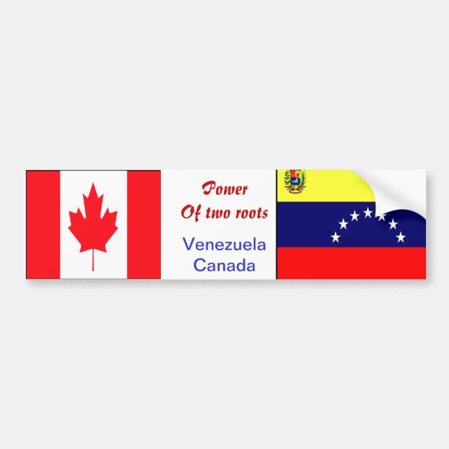 Venezuelan-canadian bumper stickers (Front)