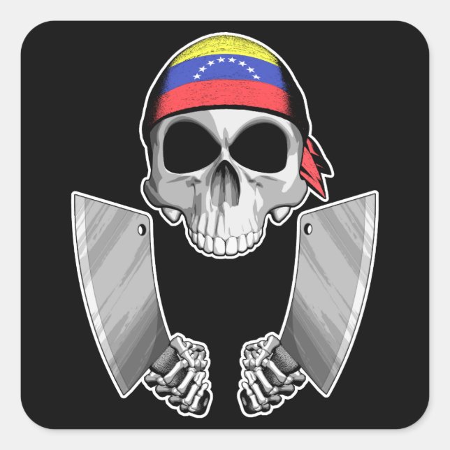 Venezuelan Chef 2 Square Sticker (Front)