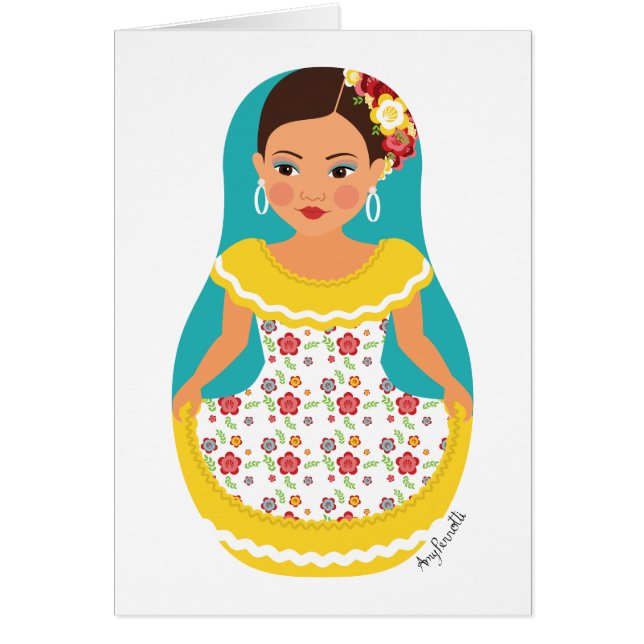 Venezuelan Dancer Matryoshka Card (Front)