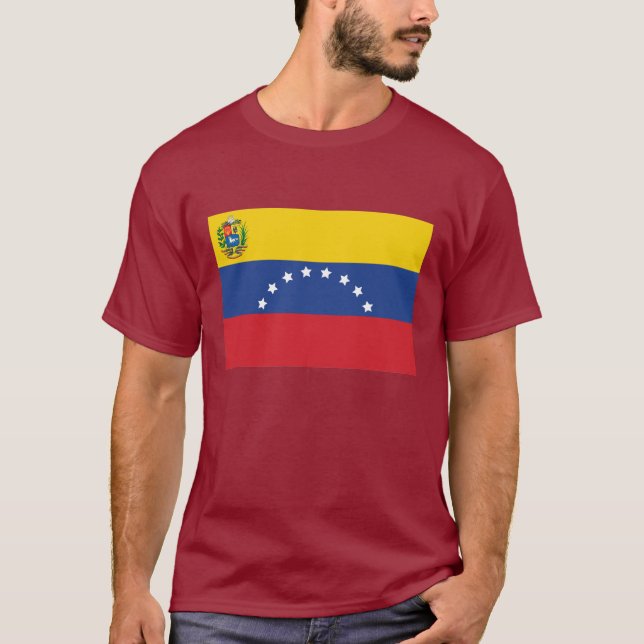 Venezuelan Flag Basic Dark T-Shirt (Front)