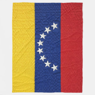 Venezuelan flag embroidery style design is transla fleece blanket